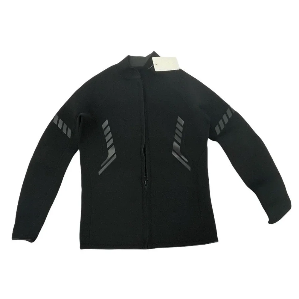 Goldfin Men Wetsuit Jacket Front Zip Black Neoprene Medium